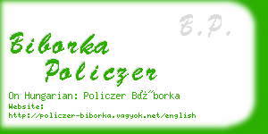 biborka policzer business card